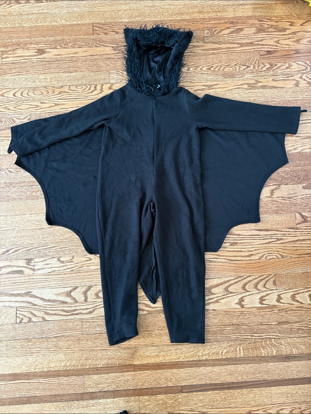 Kids Fleece Onesie Bat Costume with Hood